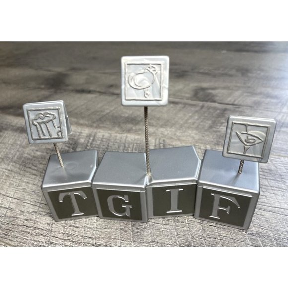 Vintage TGI‎ Fridays Restaurant Block Menu Holder Display Clips Hard Plastic 80s - Picture 1 of 9